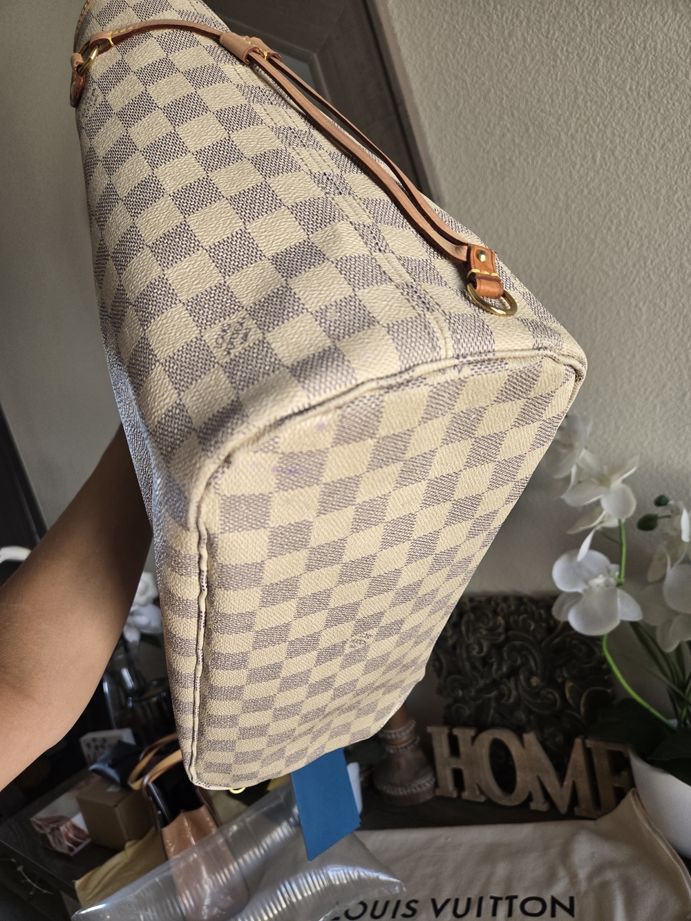 Authentic Louis Vuitton Damier Azur Neverfull MM - Picture 10 of 11